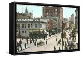 Third and Grand Avenue, Milwaukee, Wisconsin-null-Framed Stretched Canvas