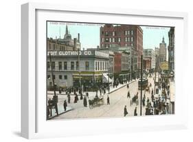 Third and Grand Avenue, Milwaukee, Wisconsin-null-Framed Art Print