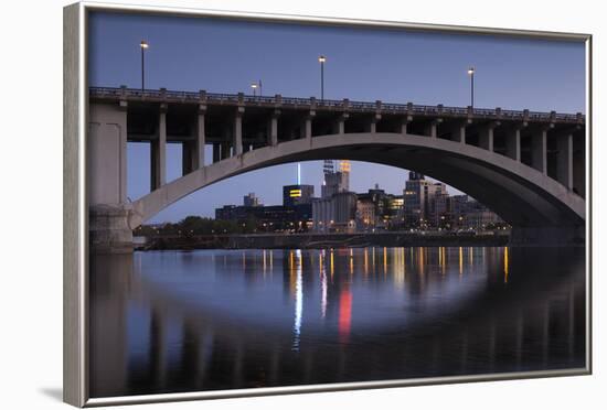 Third Ave, Bridge and Mill City, Stpaul, Minneapolis, Minnesota, USA-Walter Bibikow-Framed Photographic Print