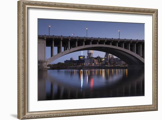 Third Ave, Bridge and Mill City, Stpaul, Minneapolis, Minnesota, USA-Walter Bibikow-Framed Photographic Print