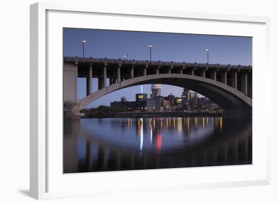 Third Ave, Bridge and Mill City, Stpaul, Minneapolis, Minnesota, USA-Walter Bibikow-Framed Photographic Print