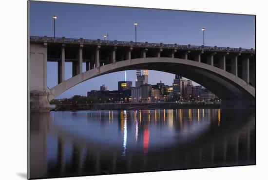 Third Ave, Bridge and Mill City, Stpaul, Minneapolis, Minnesota, USA-Walter Bibikow-Mounted Photographic Print