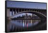 Third Ave, Bridge and Mill City, Stpaul, Minneapolis, Minnesota, USA-Walter Bibikow-Framed Stretched Canvas