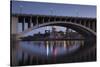 Third Ave, Bridge and Mill City, Stpaul, Minneapolis, Minnesota, USA-Walter Bibikow-Stretched Canvas