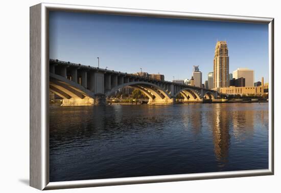 Third Avenue Bridge from Mississippi River at Dawn-Walter Bibikow-Framed Photographic Print