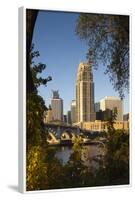 Third Avenue Bridge, Mississippi River, Minneapolis, Minnesota, USA-Walter Bibikow-Framed Photographic Print