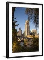 Third Avenue Bridge, Mississippi River, Minneapolis, Minnesota, USA-Walter Bibikow-Framed Photographic Print