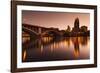 Third Avenue Bridge, Mississippi River, Minneapolis, Minnesota, USA-Walter Bibikow-Framed Photographic Print