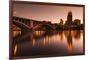 Third Avenue Bridge, Mississippi River, Minneapolis, Minnesota, USA-Walter Bibikow-Framed Photographic Print