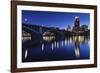 Third Avenue Bridge, Mississippi River, Minneapolis, Minnesota, USA-Walter Bibikow-Framed Photographic Print