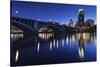Third Avenue Bridge, Mississippi River, Minneapolis, Minnesota, USA-Walter Bibikow-Stretched Canvas