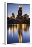 Third Avenue Bridge, Mississippi River, Minneapolis, Minnesota, USA-Walter Bibikow-Framed Photographic Print