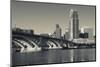 Third Avenue Bridge, Mississippi River, Minneapolis, Minnesota, USA-Walter Bibikow-Mounted Photographic Print