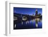 Third Avenue Bridge, Mississippi River, Minneapolis, Minnesota, USA-Walter Bibikow-Framed Photographic Print