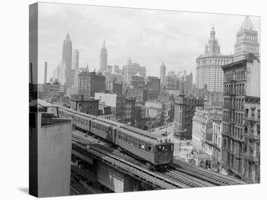 Third Avenue EL, New York, New York-John Lindsay-Stretched Canvas