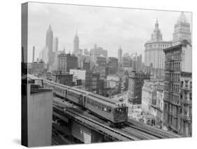 Third Avenue EL, New York, New York-John Lindsay-Stretched Canvas