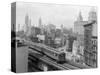 Third Avenue EL, New York, New York-John Lindsay-Stretched Canvas
