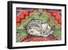 Third Carpet-Cat-Patch-Ditz-Framed Giclee Print