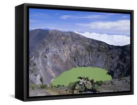 Third Crater, Created in 1994 and Containing Green Lake, Irazu Volcano, Cartago, Costa Rica-Pearl Bucknell-Framed Stretched Canvas