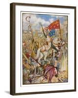 Third Crusade Richard I after Taking Cyprus En Route Lands at Acre After-Henry Justice Ford-Framed Art Print