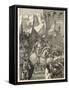 Third Crusade, Richard I Lands at Acre and Takes the City-A. Sandoz-Framed Stretched Canvas