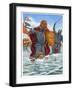 Third Crusade: Richard I of England, known as the Lionheart (1157-1199) Assaulting Saint Jean D'acr-Giuseppe Rava-Framed Giclee Print