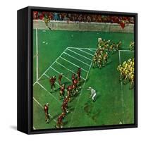 "Third Down, Goal to Go," October 15, 1949-Thornton Utz-Framed Stretched Canvas