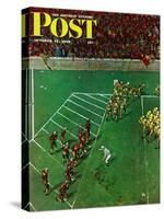 "Third Down, Goal to Go," Saturday Evening Post Cover, October 15, 1949-Thornton Utz-Stretched Canvas