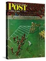 "Third Down, Goal to Go," Saturday Evening Post Cover, October 15, 1949-Thornton Utz-Stretched Canvas