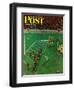 "Third Down, Goal to Go," Saturday Evening Post Cover, October 15, 1949-Thornton Utz-Framed Giclee Print