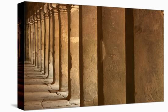 Third Enclosure Gallery, Angkor World Heritage Site-David Wall-Stretched Canvas