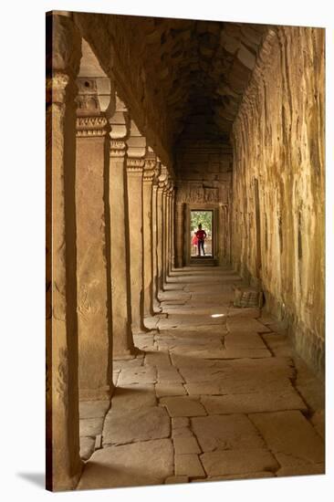 Third Enclosure Gallery, Angkor World Heritage Site-David Wall-Stretched Canvas