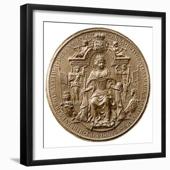 Third Great Seal of Queen Anne, Obverse, 1702-1714-null-Framed Photographic Print