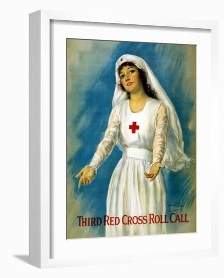 Third Red Cross Roll Call, 1918-William Haskell Coffin-Framed Giclee Print