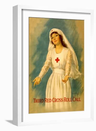 Third Red Cross Roll Call-William Haskell Coffin-Framed Art Print