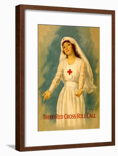 Third Red Cross Roll Call-William Haskell Coffin-Framed Art Print