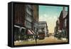 Third Street in Portland, Oregon - Portland, OR-Lantern Press-Framed Stretched Canvas