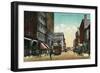 Third Street in Portland, Oregon - Portland, OR-Lantern Press-Framed Art Print