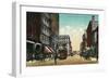 Third Street in Portland, Oregon - Portland, OR-Lantern Press-Framed Art Print