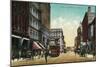 Third Street in Portland, Oregon - Portland, OR-Lantern Press-Mounted Art Print