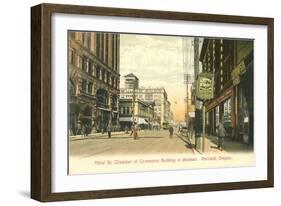 Third Street, Portland, Oregon-null-Framed Art Print