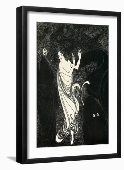 Third Tableau Illustration for Das Rheingold, Published in the Savoy, 1896-Aubrey Beardsley-Framed Giclee Print