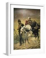 Third War of Independence, the Wounded at Bezzecca, 21 July 1866,-Sebastiano de Albertis-Framed Giclee Print