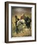 Third War of Independence, the Wounded at Bezzecca, 21 July 1866,-Sebastiano de Albertis-Framed Giclee Print