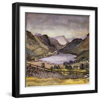 Thirlmere, 1914 (Pastel and W/C over Pencil on Paper)-Paul Nash-Framed Giclee Print