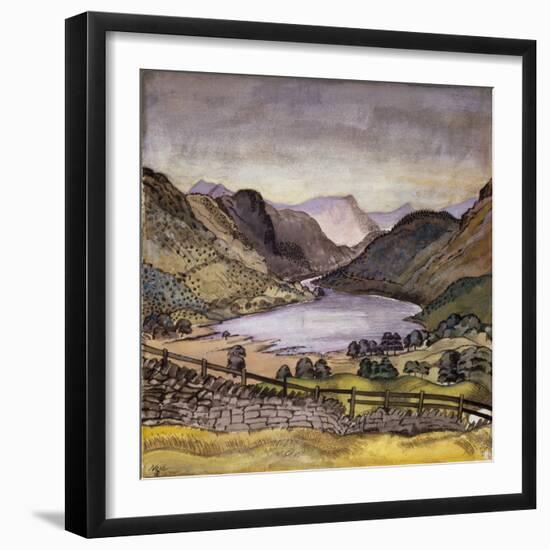 Thirlmere, 1914 (Pastel and W/C over Pencil on Paper)-Paul Nash-Framed Giclee Print