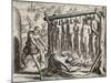 Thirteen hanged and burned victims-Theodore de Bry-Mounted Giclee Print