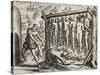 Thirteen hanged and burned victims-Theodore de Bry-Stretched Canvas