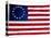 Thirteen-Star Flag of the New United States at Hanging at the Monmouth, New Jersey-null-Stretched Canvas