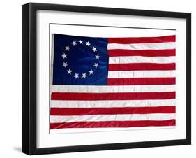 Thirteen-Star Flag of the New United States at Hanging at the Monmouth, New Jersey-null-Framed Photographic Print